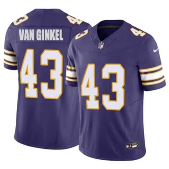 Mens Youths Kids Womens 43 Andrew Van Ginkel Stitched Purple Jersey